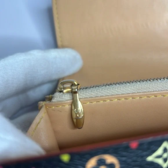 Louis Vuitton Black Multicolor Mini Monogram Sarah Wallet - Picture 13 of 16